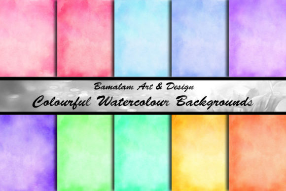 10 Colourful Watercolour Backgrounds for Vibrant Creations