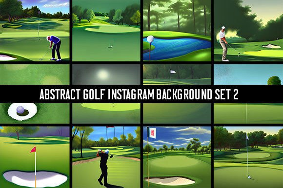 12 Golf Instagram Backgrounds Set 2: Elevate Your Content