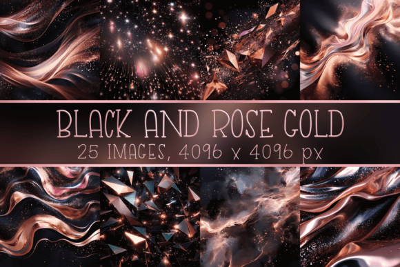 Black and Rose Gold Backgrounds: A Design Asset for Modern Projects