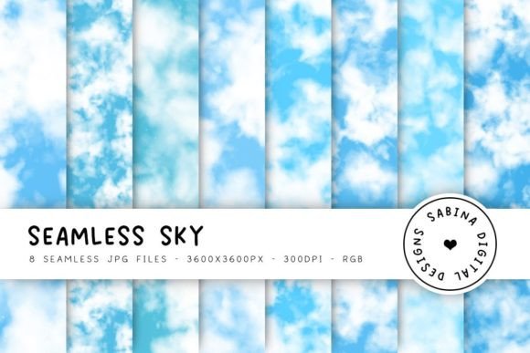 Blue Cloudy Sky Seamless Backgrounds: Elevate Your Visuals