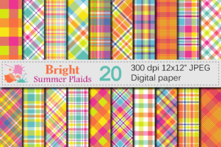 Bright Summer Plaid Digital Paper: A Design Asset Guide