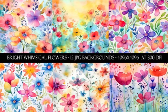 Bright Whimsical Flower Backgrounds: A Designer's Toolkit for Joyful Projects