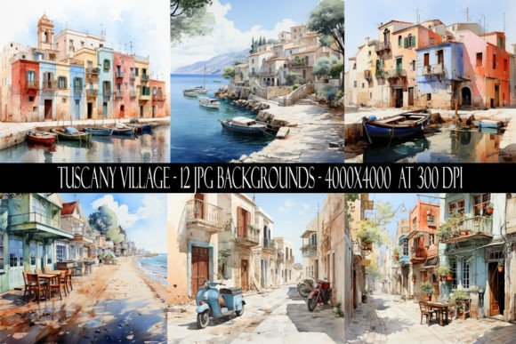 Capturing the Essence of Italy: The Tuscany Village Backgrounds Collection