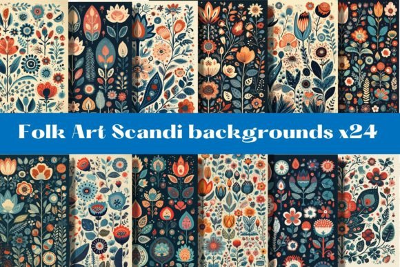 Folk Art Scandi Papers: A Fusion of Florals for Your Projects