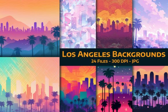 Los Angeles Backgrounds with Palm Trees: Urban Escape