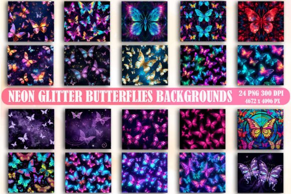 Neon Glitter Butterfly Backgrounds: A Creative Toolkit for Vibrant Design
