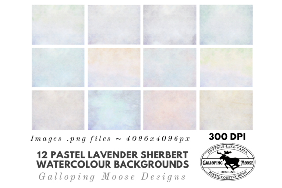 Pastel Lavender Watercolour Backgrounds: A Bundle of Gentle Textures