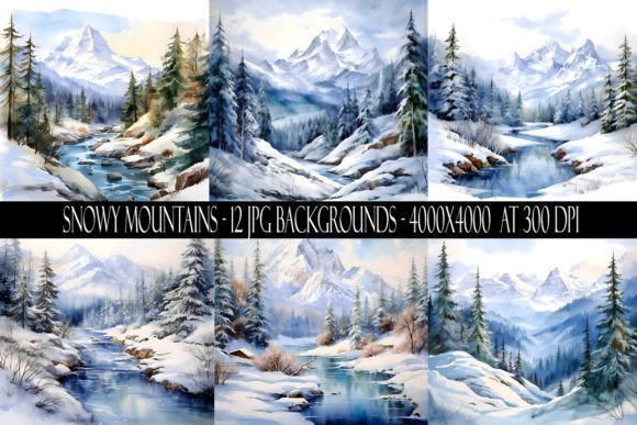 Snowy Mountain Backgrounds: A Winter Wonderland for Your Designs