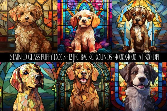 Stained Glass Puppy Dog Backgrounds: Artistry Meets Utility