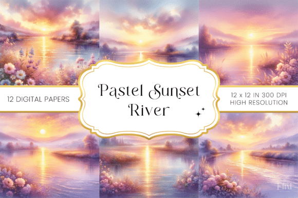 The Serene Appeal of Pastel Sunset River Backgrounds