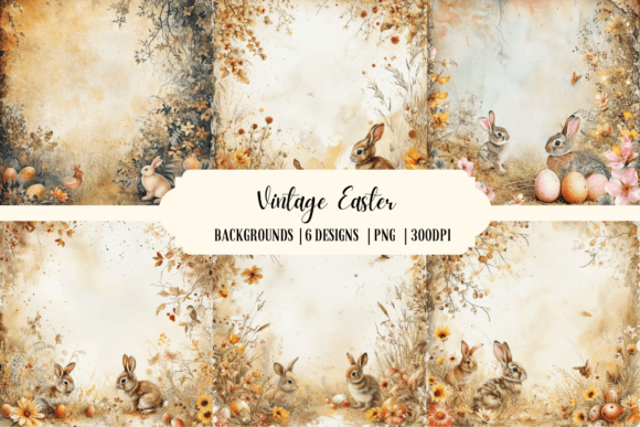 Timeless Charm for Your Spring Projects: Vintage Easter Backgrounds