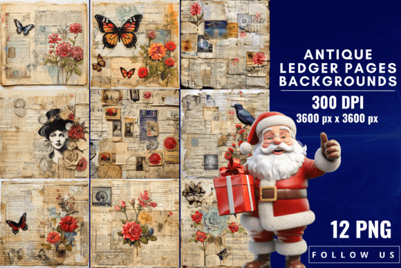 Timeless Texture: Using Antique Ledger Pages Backgrounds