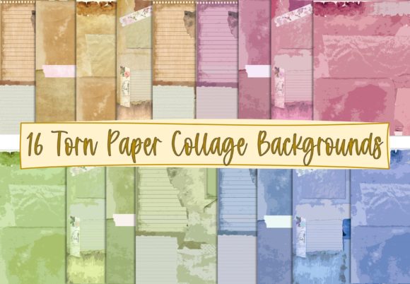 Torn Paper Collage Backgrounds: Unleash Your Creative Vision