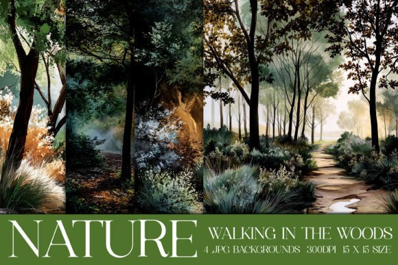 Walk in the Woods Nature Backgrounds, S5: Your Creative Foundation