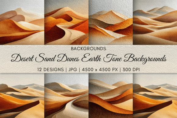 Warm Your Designs with Desert Sand Dunes Backgrounds