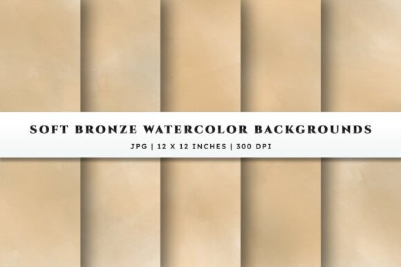 Watercolor Backgrounds - Soft Bronze: Elegant Digital Paper for Modern Design