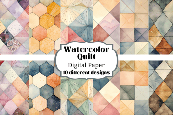 Watercolor Quilt Quilted Backgrounds: A Creative Asset